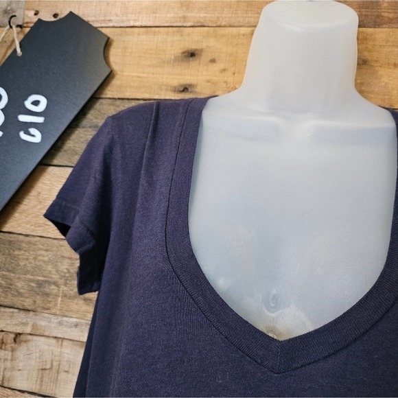 SALE-T. La Anthropology women's navy blue boho peplum shirt size xs - Picture 4 of 10